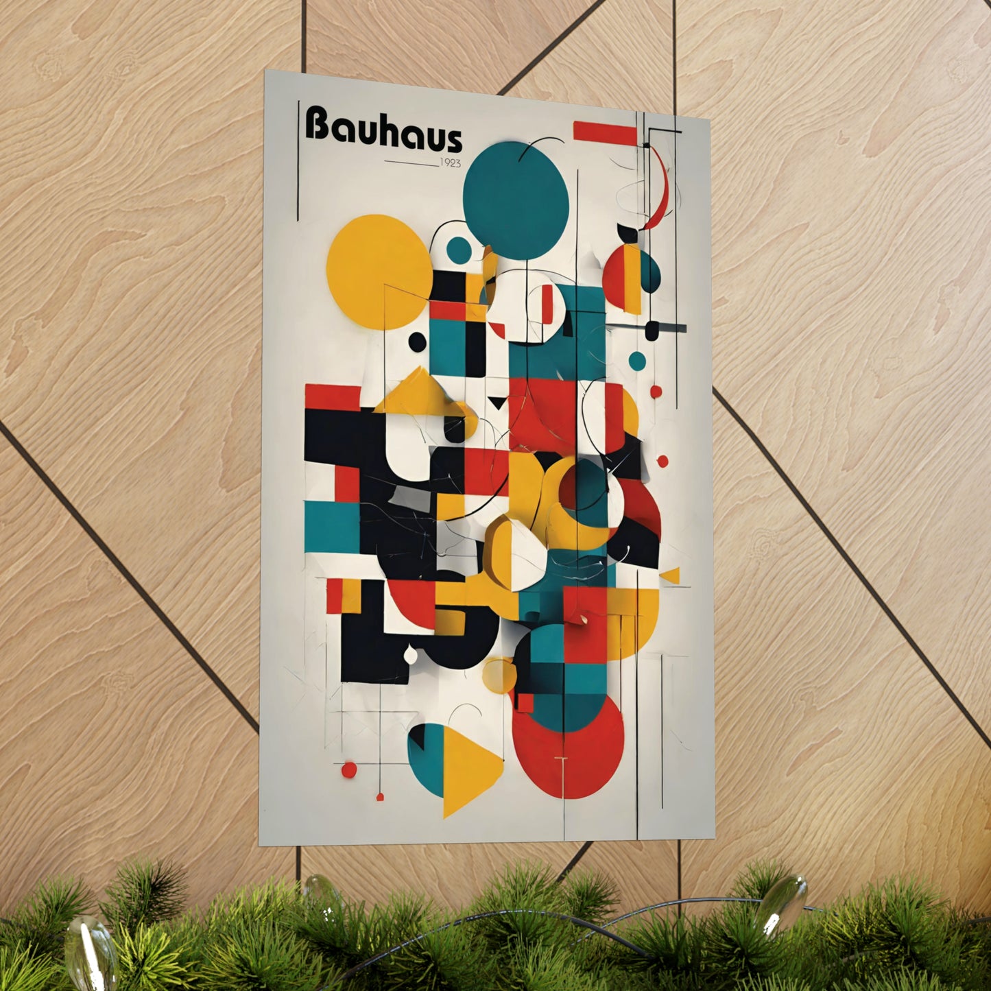 Bauhaus Random Shapes Matte Vertical Poster