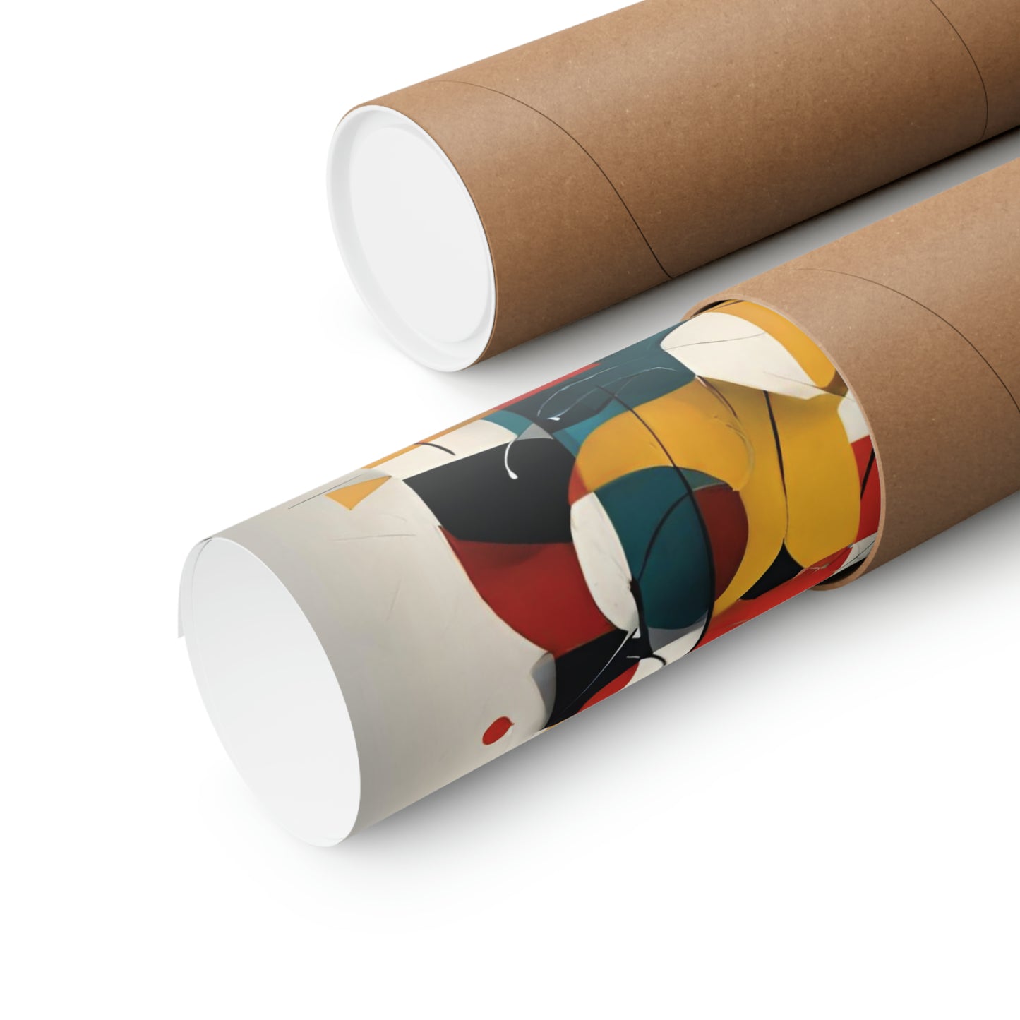 Bauhaus Random Shapes Matte Vertical Poster