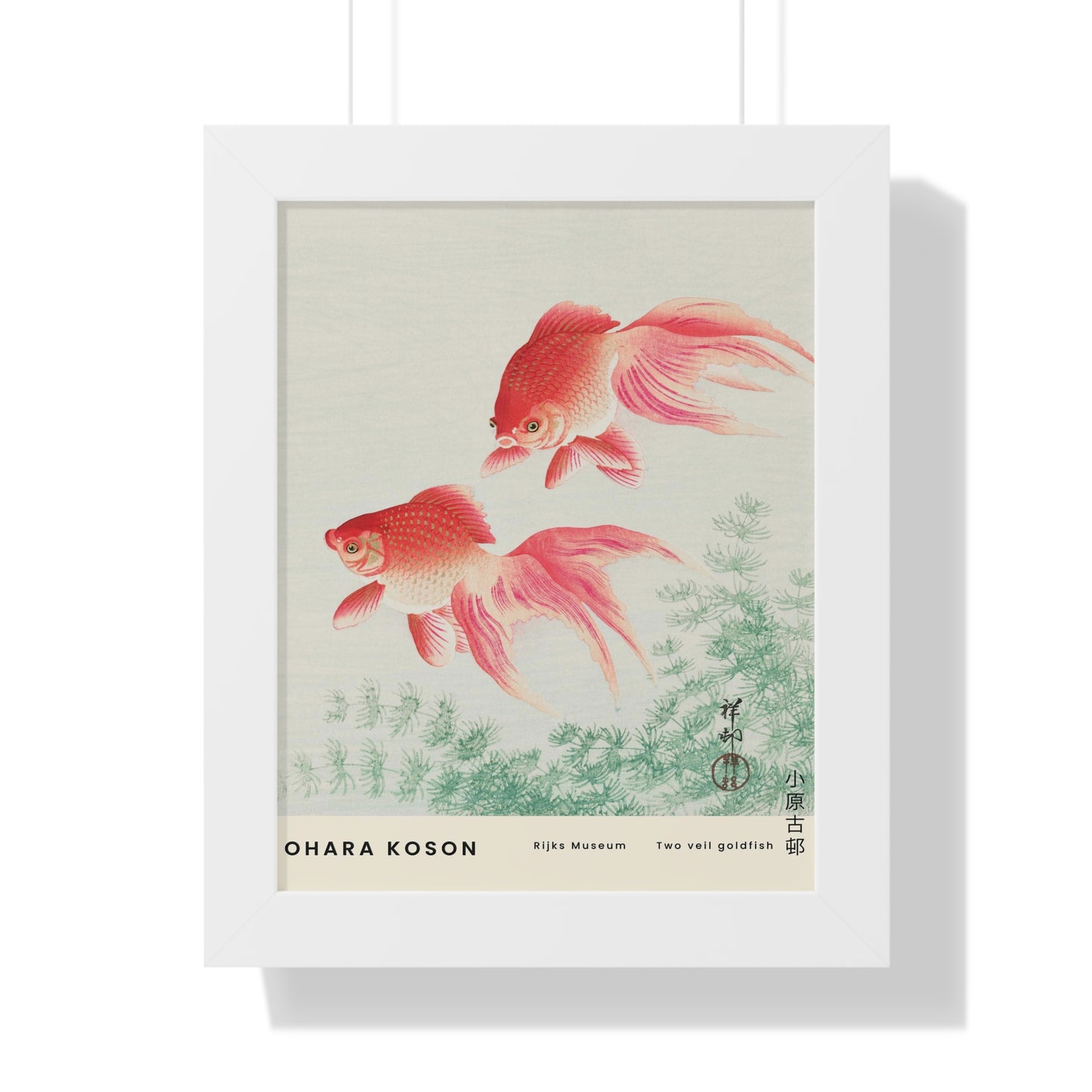 Japanese Poster | Ohara Koson | Two Veil Goldfish