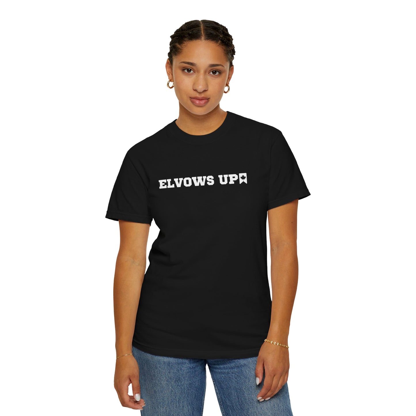 Elvows Up T-Shirt – The Ultimate Canadian Statement 🇨🇦