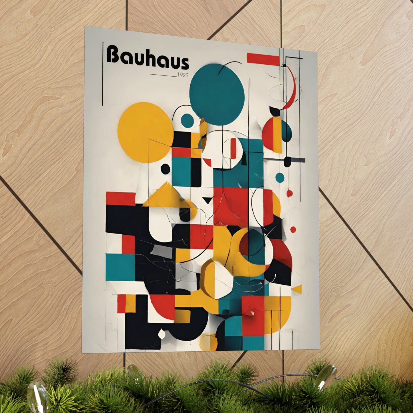 Bauhaus Random Shapes Matte Vertical Poster
