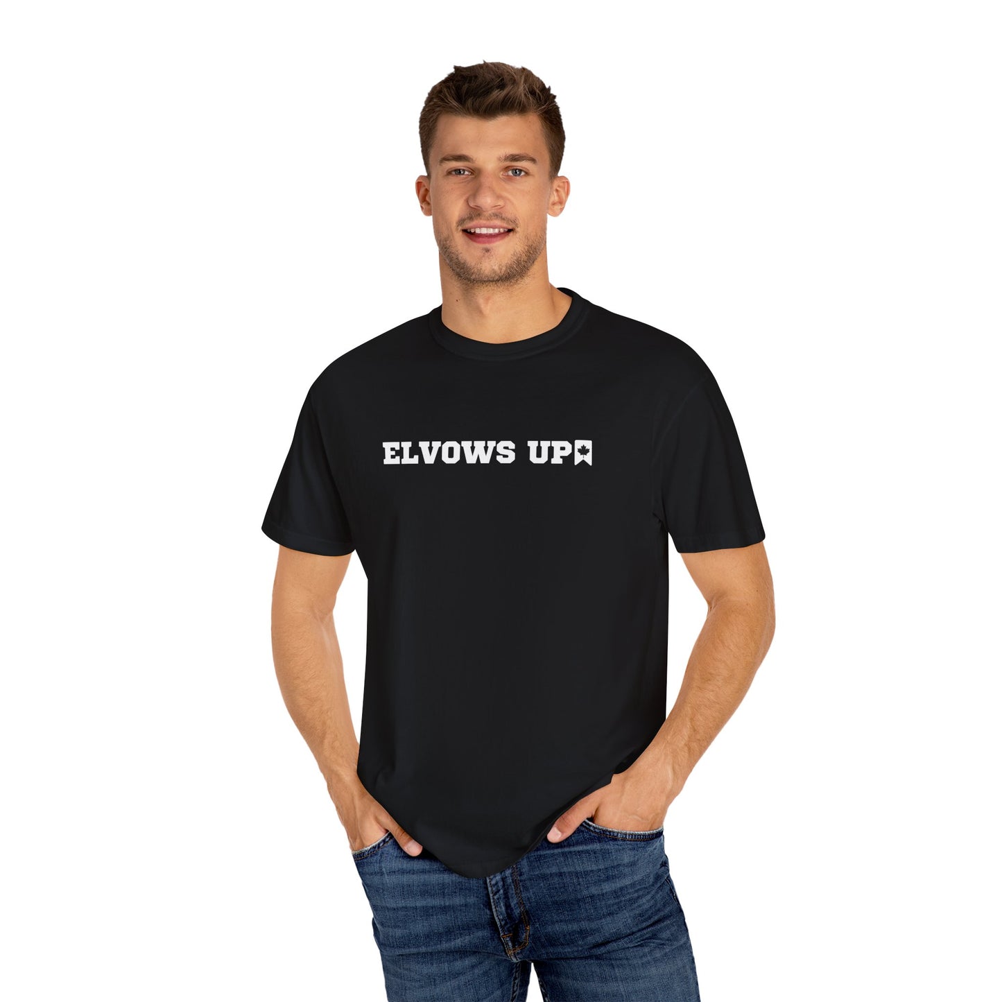 Elvows Up T-Shirt – The Ultimate Canadian Statement 🇨🇦