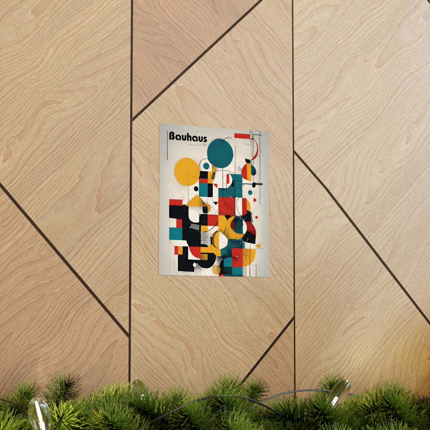 Bauhaus Random Shapes Matte Vertical Poster
