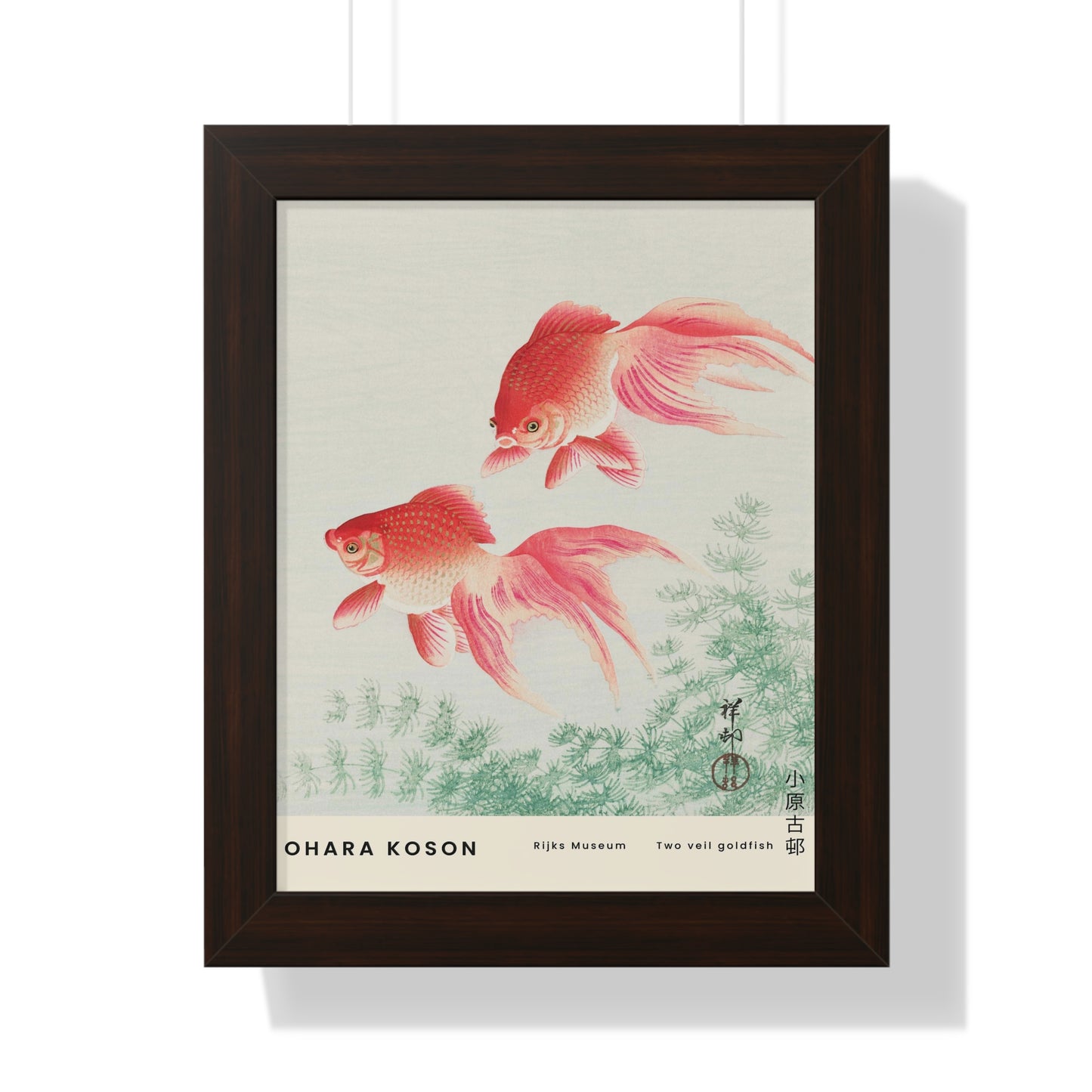 Japanese Poster | Ohara Koson | Two Veil Goldfish