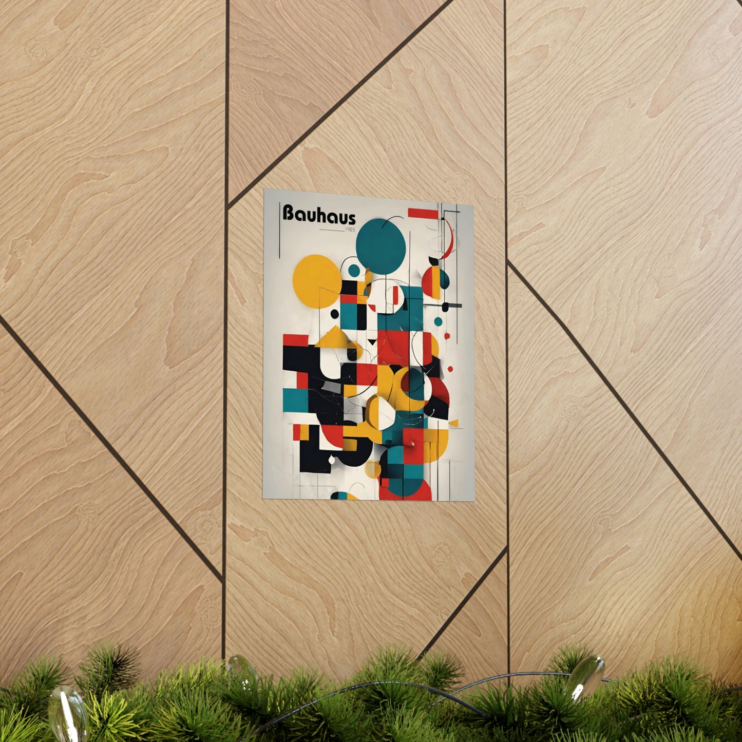Bauhaus Random Shapes Matte Vertical Poster