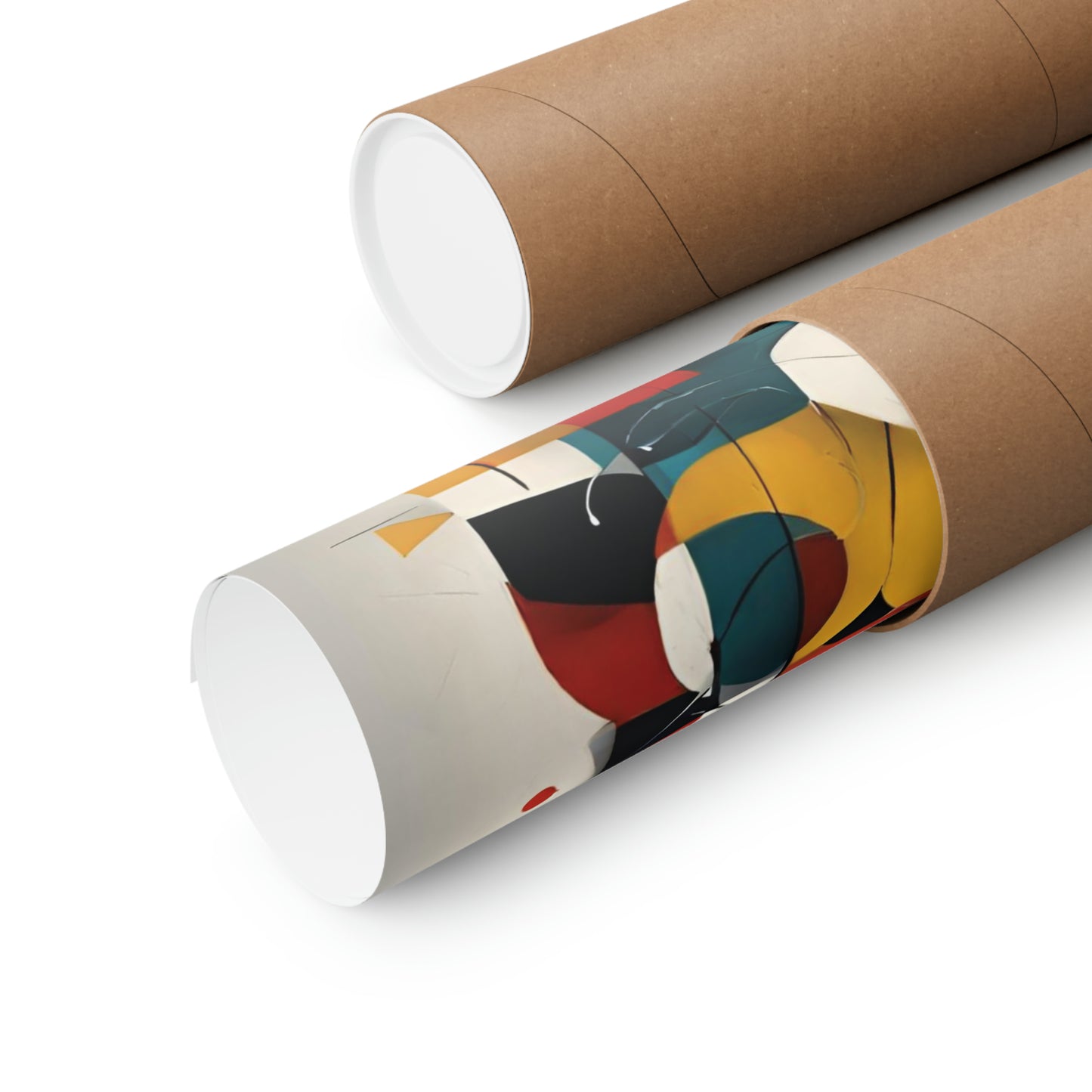 Bauhaus Random Shapes Matte Vertical Poster