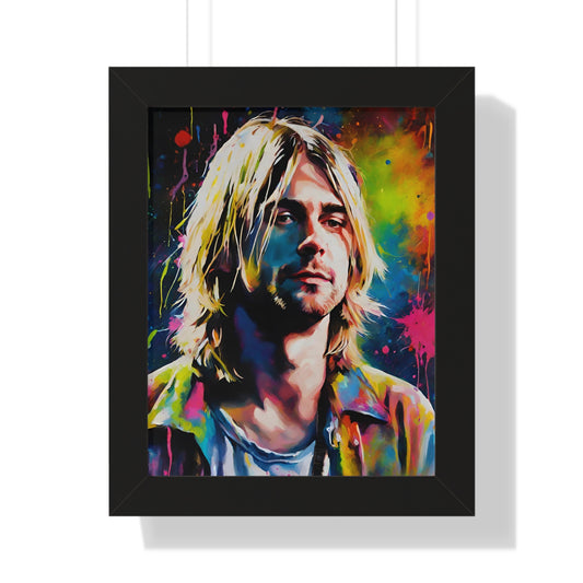 Kurt Cobain Poster (Frame included)