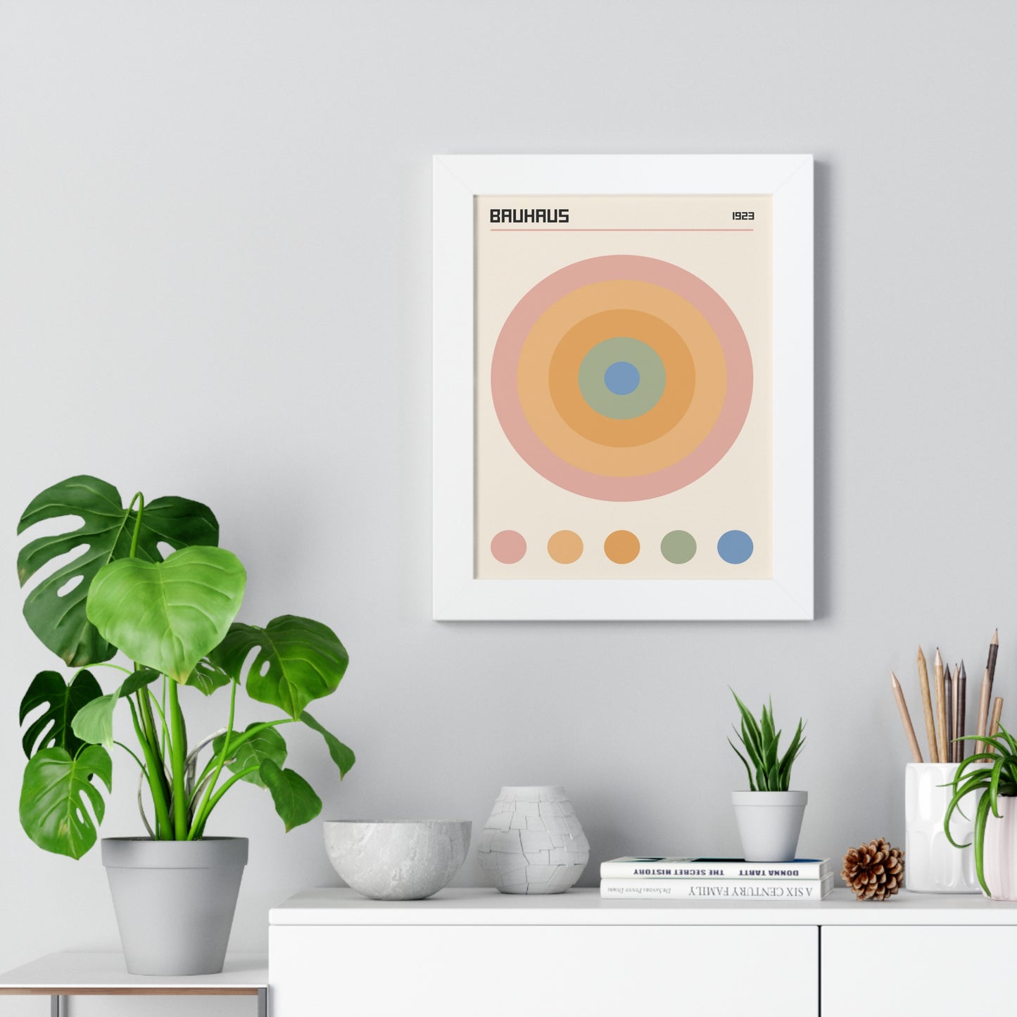 Bauhaus Circles Framed Poster