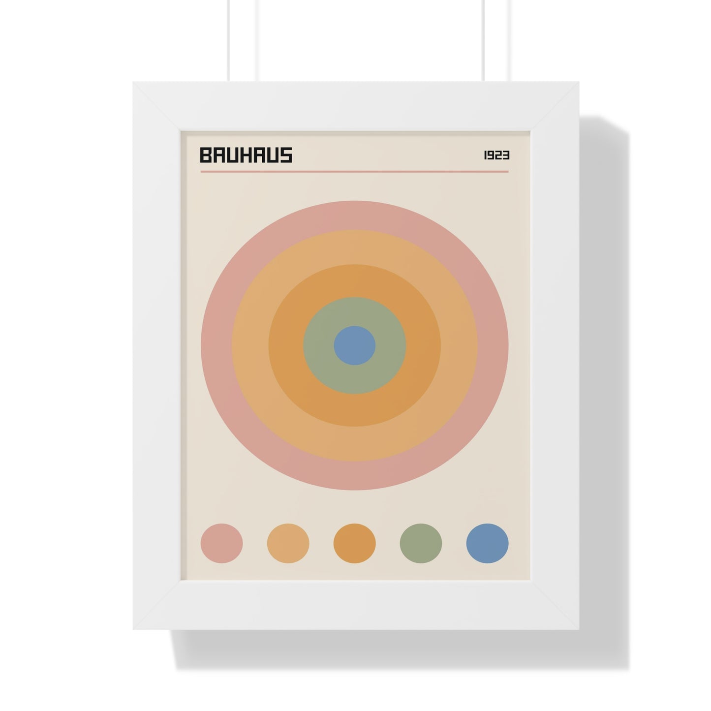 Bauhaus Circles Framed Poster