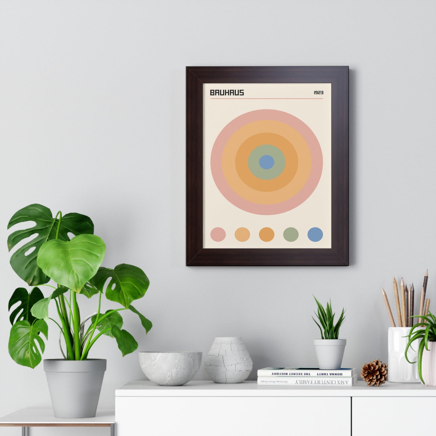 Bauhaus Circles Framed Poster