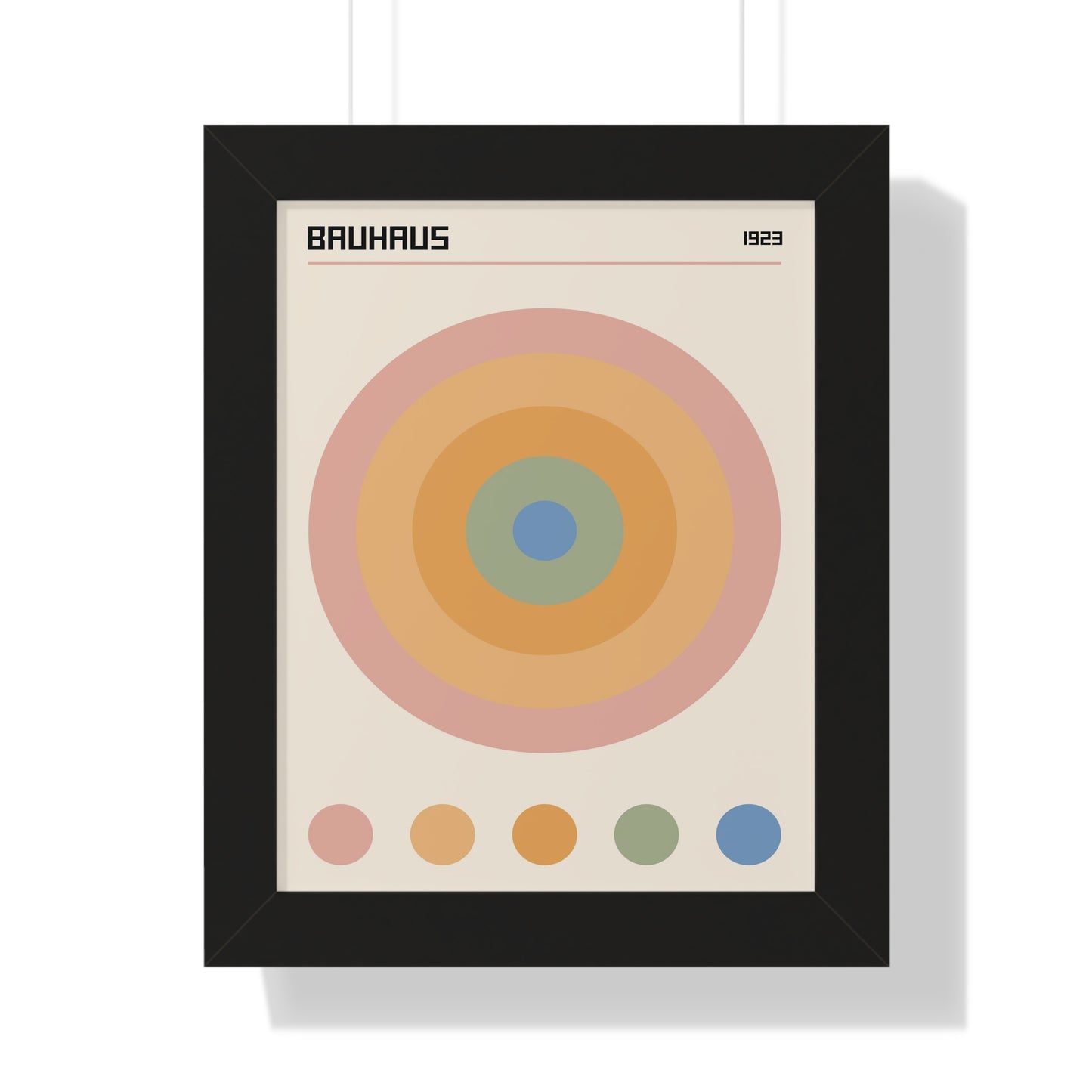 Bauhaus Circles Framed Poster