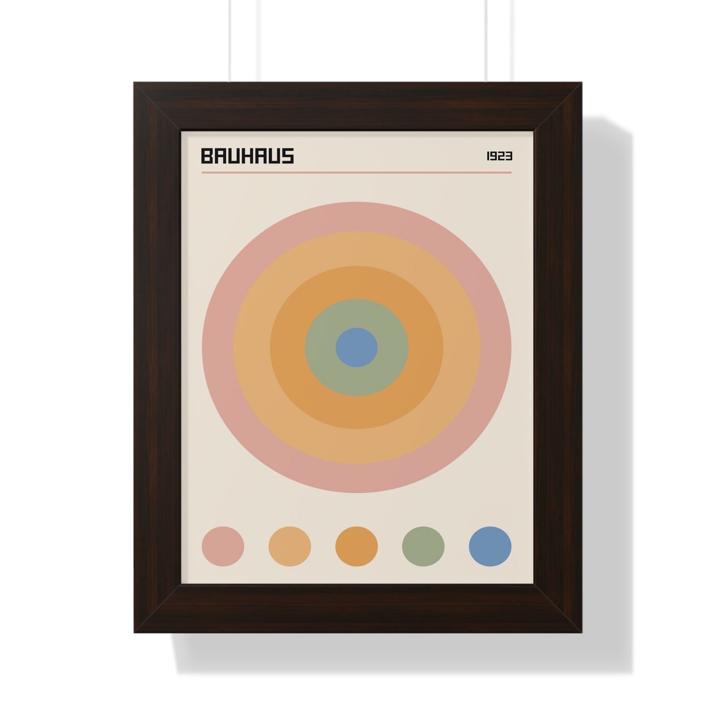 Bauhaus Circles Framed Poster